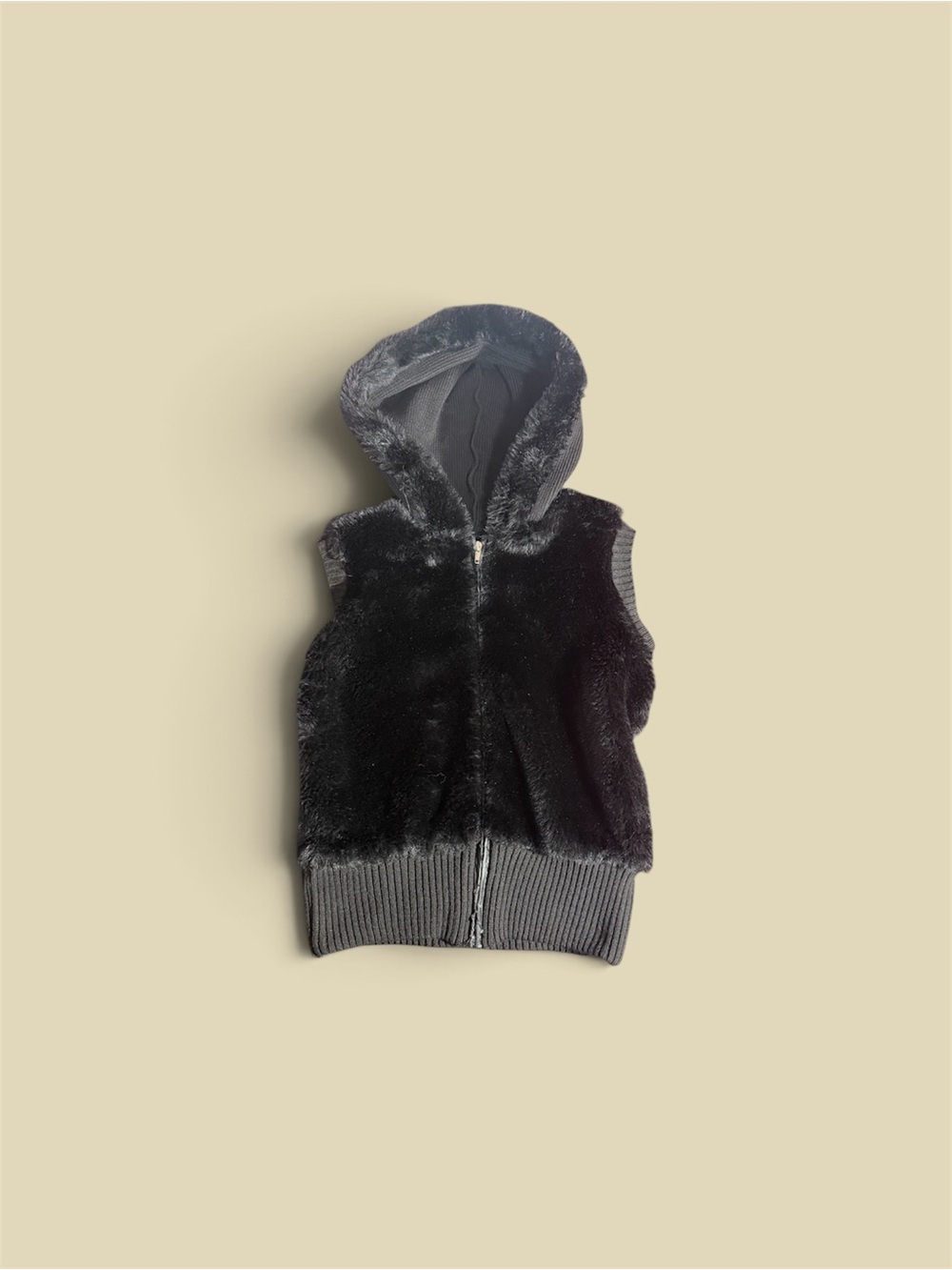 Seduction Y2K Hooded Vest - Black